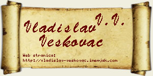 Vladislav Veškovac vizit kartica